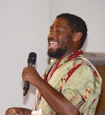 Clinton Scroggins, Ignite America Co-Leader, leads worship